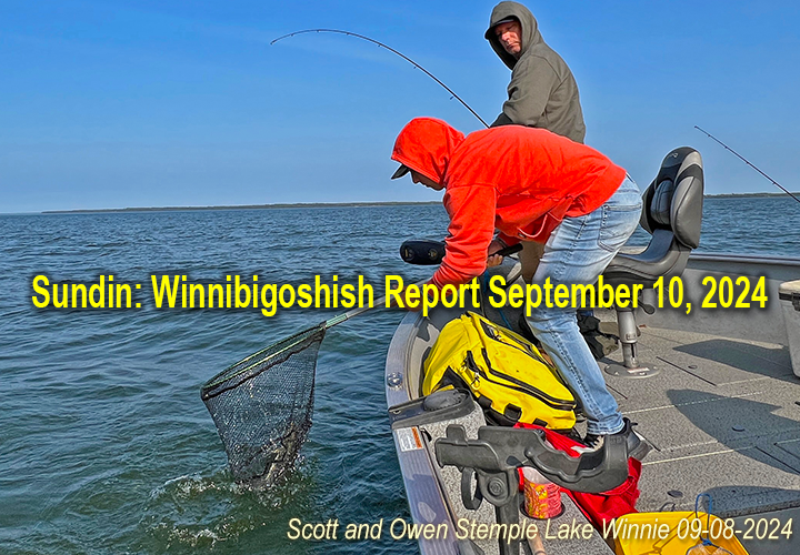 image links to fishing report from Lake Winnibigoshish by professional fishing guide Jeff Sundin