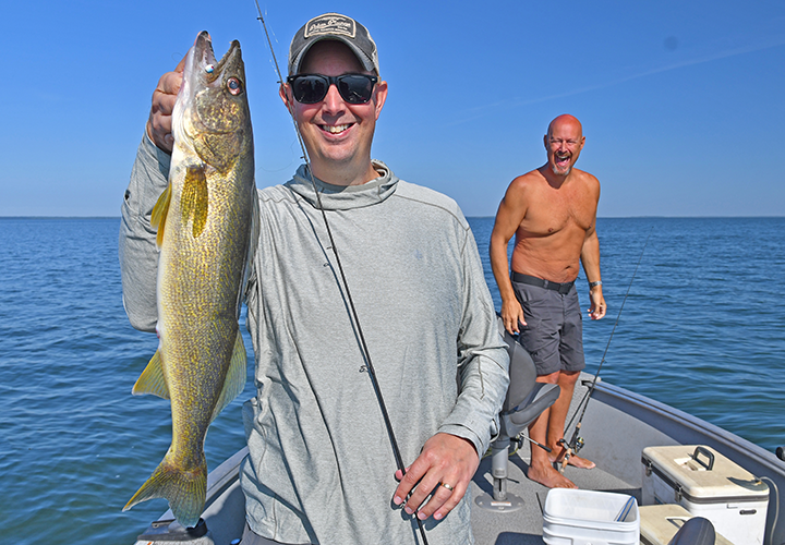 image of Nils Snyder with big walleye from Lake Winnie