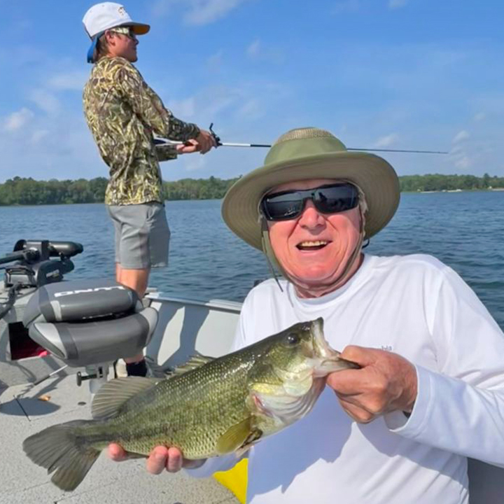 image of Don Hamelka holding nice largemouth bass