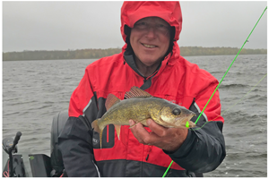 image of jeff sundin with walleye