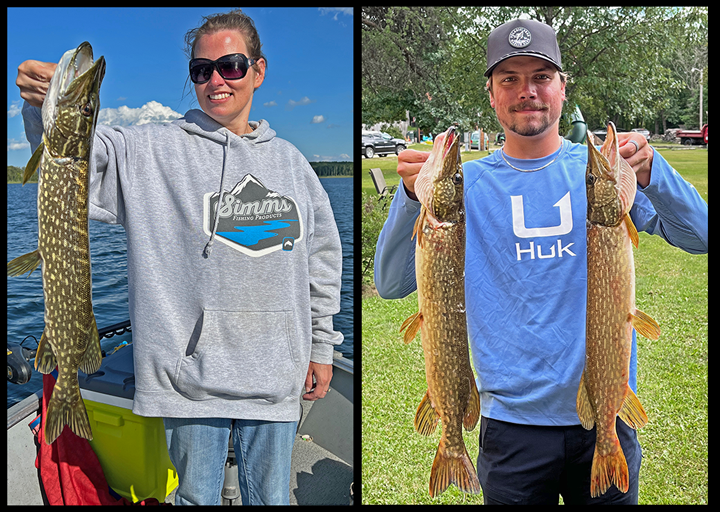image links to fishing report about catching northern pike by Jeff Sundin 