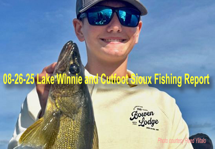 image links to fishing report from Lake Winnie and Cutfoot Sioux