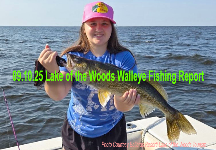 image links to fishing report from Lake of the Woods