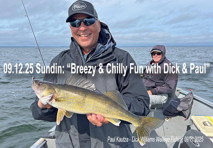 image links to walleye fishing report from Lake Winnie by Jeff Sundin 