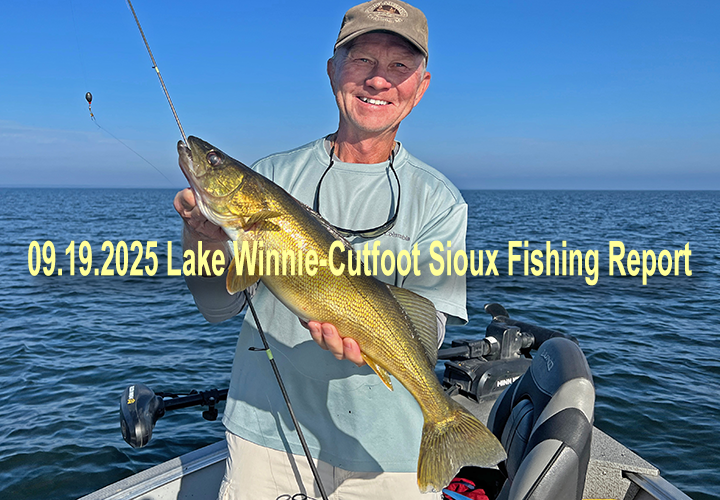 image links to fishing report from Bowen Lodge on Lake Winnie and Cutfoot Sioux