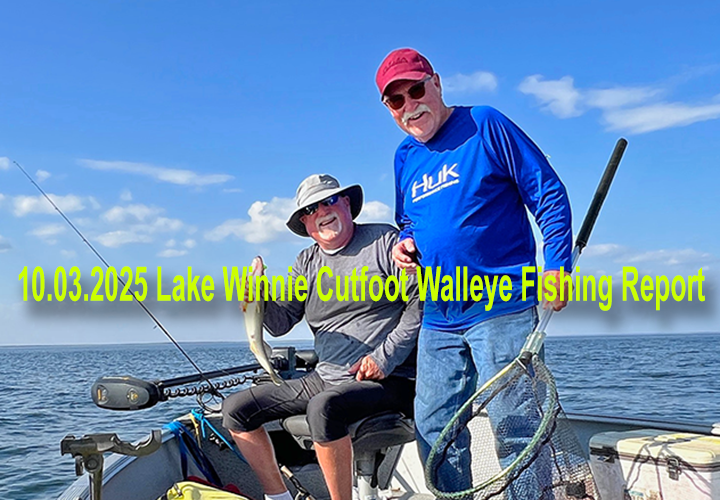 image links to fishing report from Lake Winnie and Cutfoot Sioux