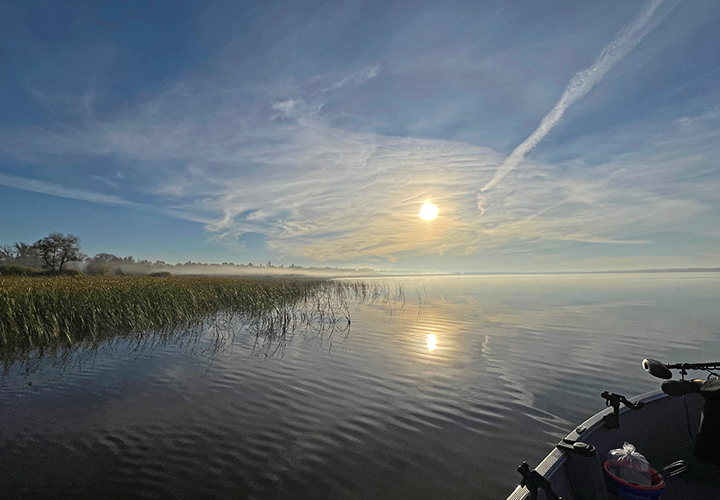 image of early morning fog on the lake