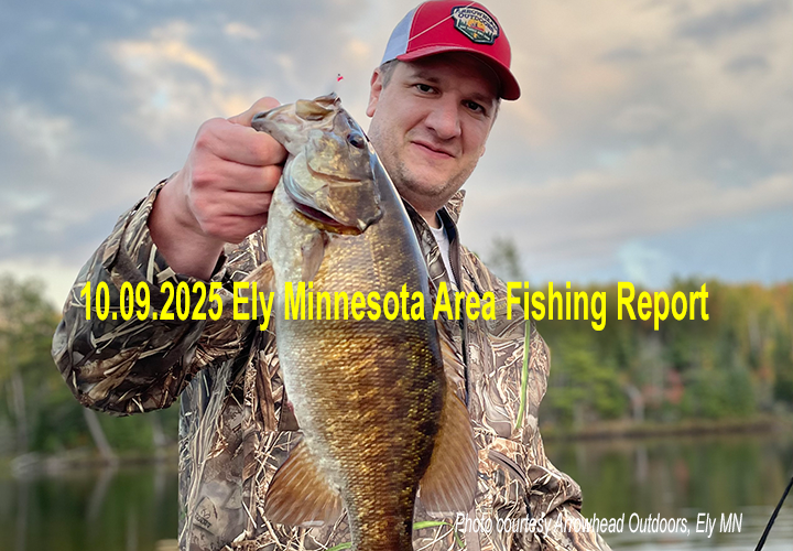 image of Steve Rennenberg holding large smallmouth bass caught near Ely Minnesota