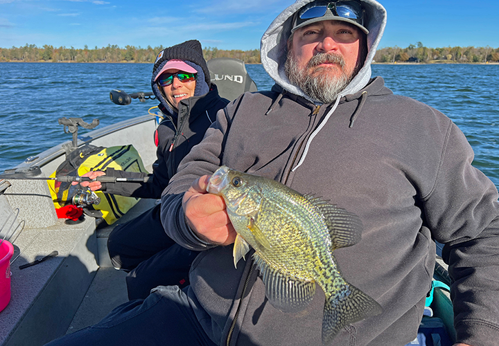 image of Ryan and Diane Eberhardt crappie fishing