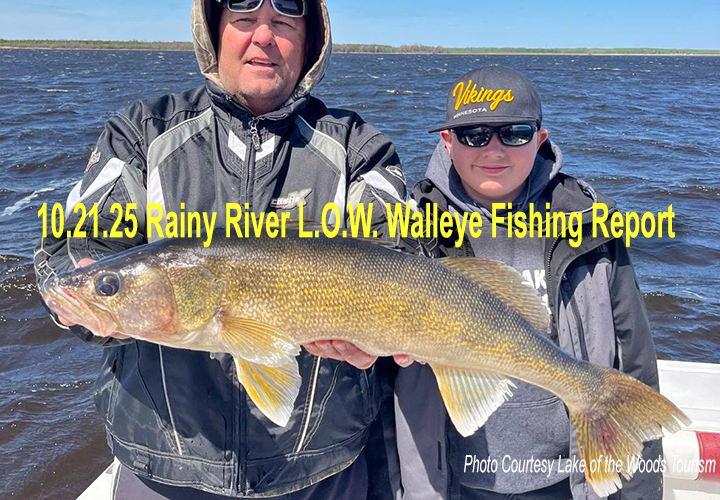image links to fishing report from the Rainy River and Lake of the Woods