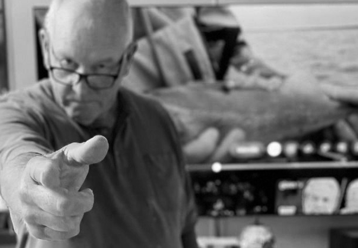 image of angler pointing finger at the camera