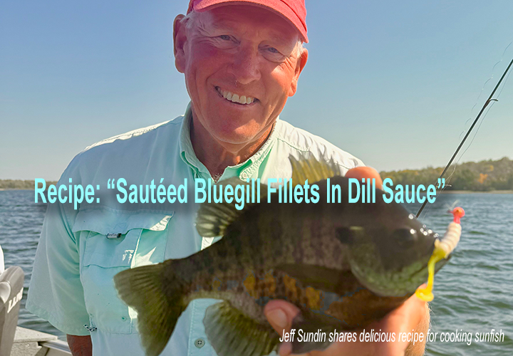 image links to recipe about cooking blugill fillets in Dill Sauce