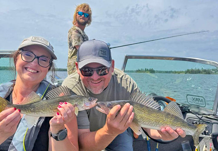 image of walleye anglers at Flag Island on Lake of the Woods