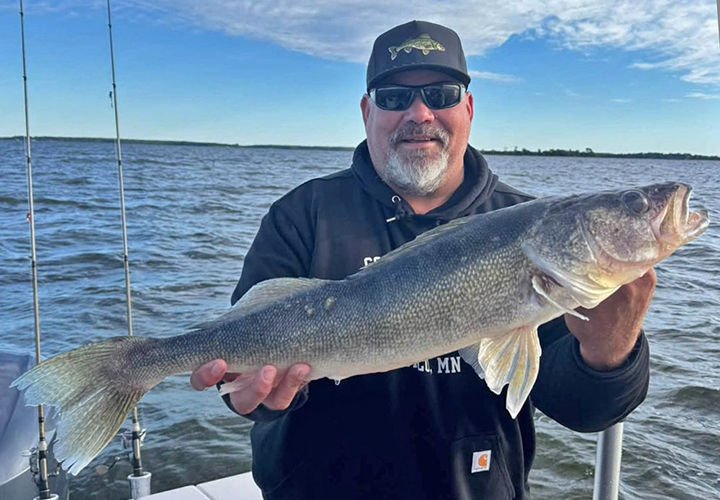 image of walleye caught on a Border View Lodge fishing charter