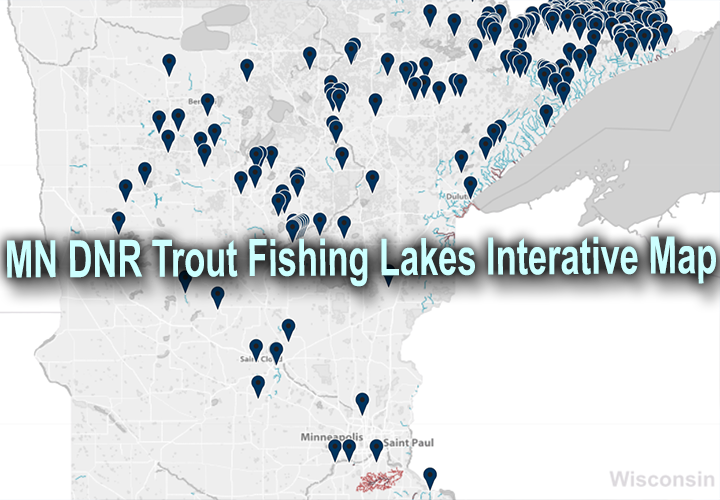 image links to interactive map of Minnesot inland lkes designated for trout fishing