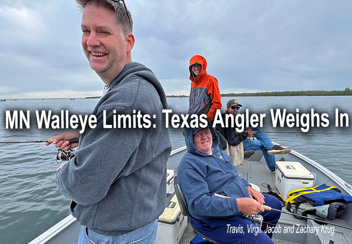 image links to reader comments about texas family who walleye fishes in Minnesota