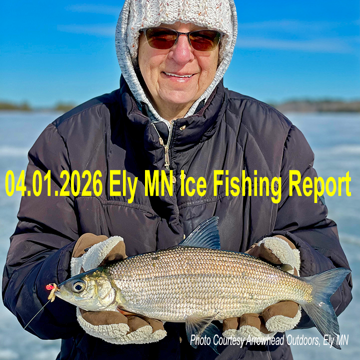 image links to ice fishing report from the Ely Minnesota region provided by Arrowhead Outdoors
