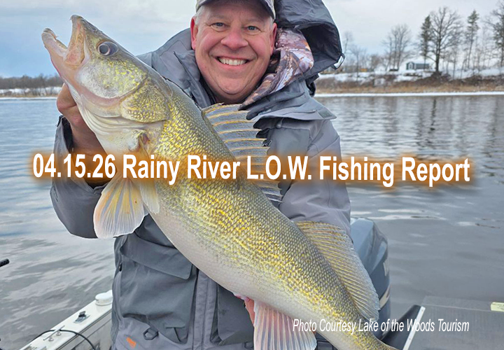 image links to fishing report from the Rainy River