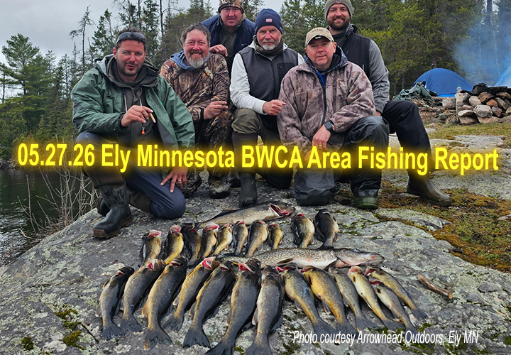 image links to fishing report from Minnesota's Boundary Waters Canoe Area