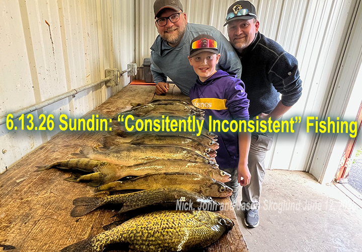 image links to fishing report by Jeff Sundin