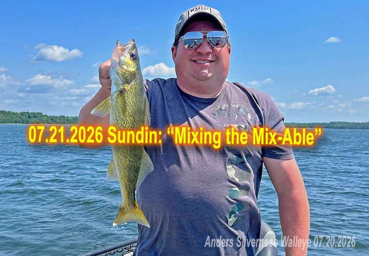 image links to walleye fishing report from Cass Lake by Jeff Sundin 