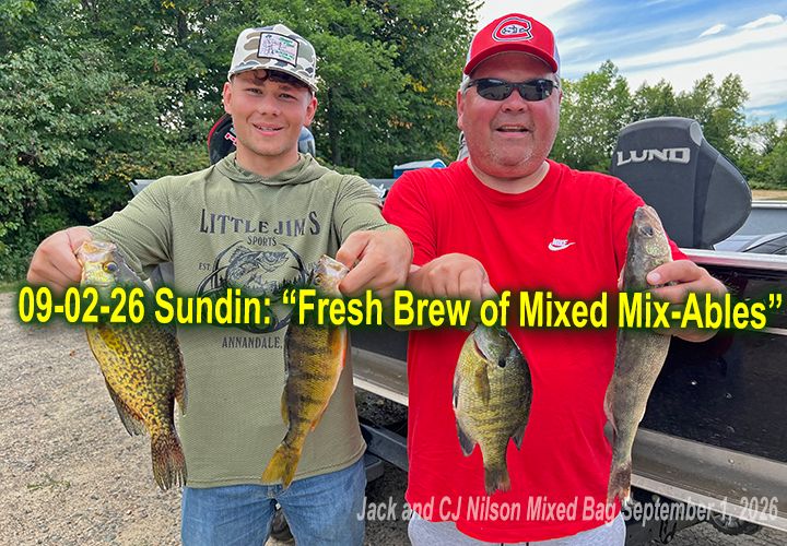 image links to fishing report from north central Minnesota by Jeff Sundin
