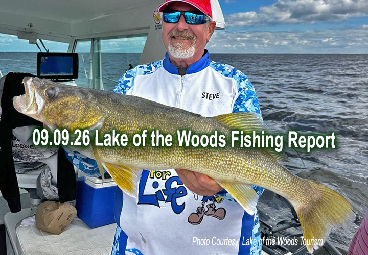image links to fishing report from Lake of the Woods 