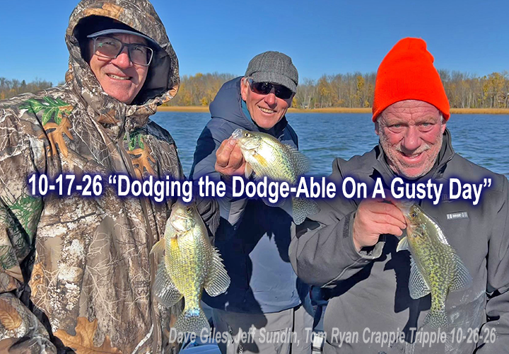 image links to crappie and perch fishing report by Jeff Sundin