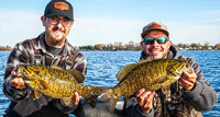 image links to bass fishing article about catching bass during the fall